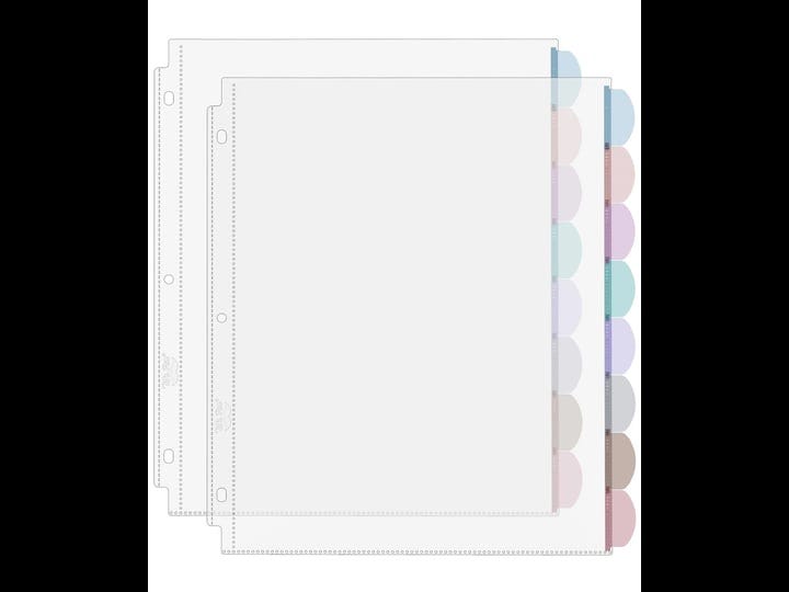 mr-pen-clear-sheet-protectors-with-binder-tabs-8-tabs-2-sets-clear-binder-sheet-protectors-clear-pla-1