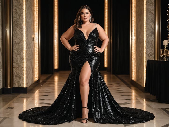 Plus-Size-Black-Glitter-Dress-2