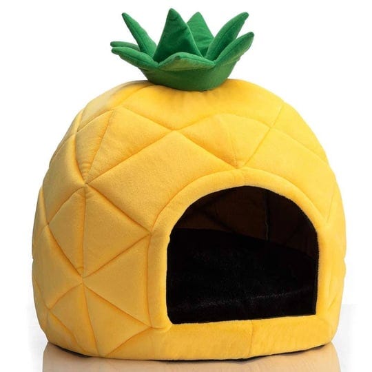 hollypet-cozy-pet-warm-cave-nest-sleeping-bed-pineapple-shape-puppy-house-for-cats-and-small-dogs-ye-1