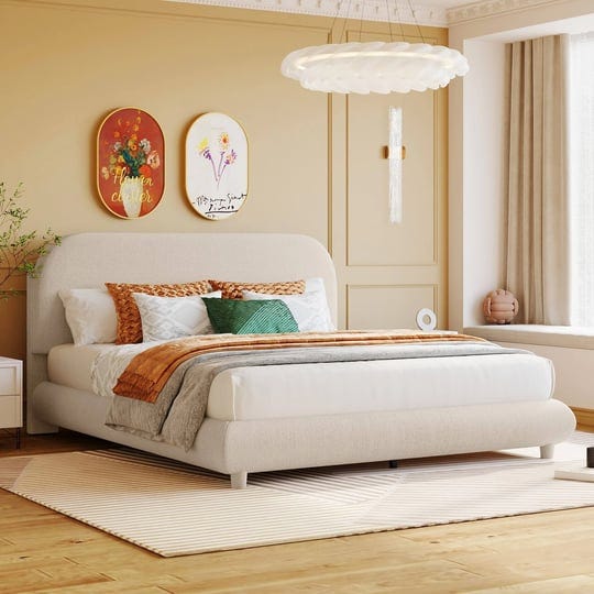 teddy-fleece-queen-size-upholstered-platform-bed-with-thick-fabric-headboard-solid-frame-and-stylish-1