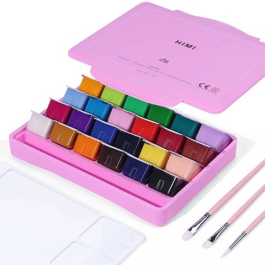 himi-gouache-paint-set-24-colors-x-30ml-unique-jelly-cup-design-with-3-paint-brushes-and-a-palette-i-1