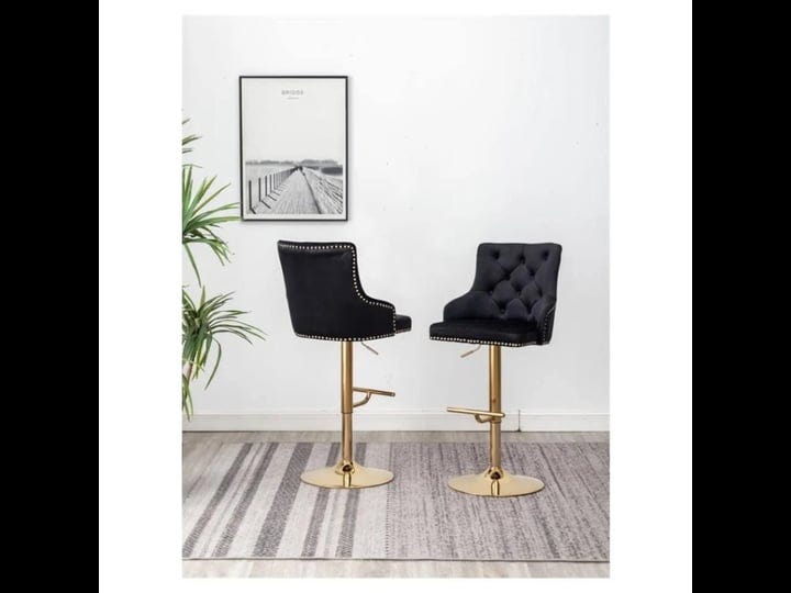 brightcast-2-piece-velvet-tufted-gold-bar-stools-in-black-1