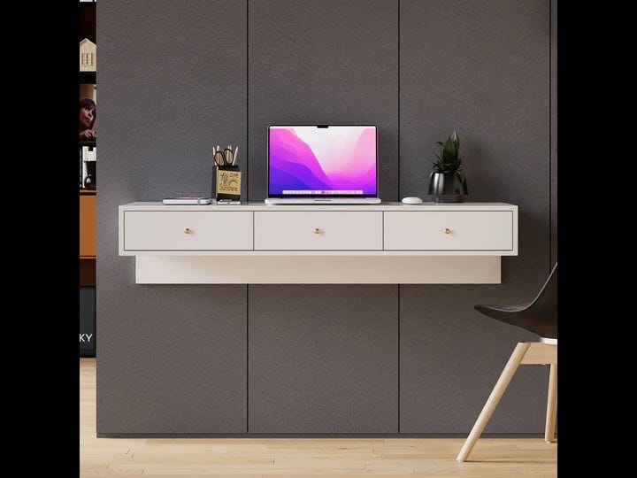 39-4-modern-white-floating-desk-with-drawers-wall-mounted-desk-in-pine-wood-frame-1