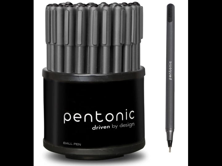 linc-pentonic-black-ball-point-pen-1-0-mm-medium-point-50-pack-pen-organizer-for-desk-lightweight-sm-1