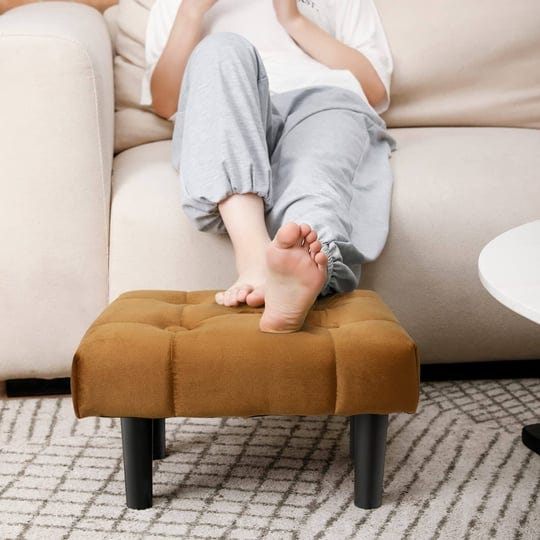houchics-small-footstool-ottomanvelvet-soft-footrest-ottoman-with-wood-legssofa-footrest-extra-seati-1