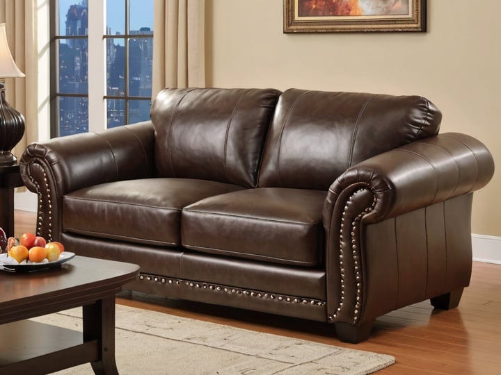 Brown-Faux-Leather-Loveseats-4