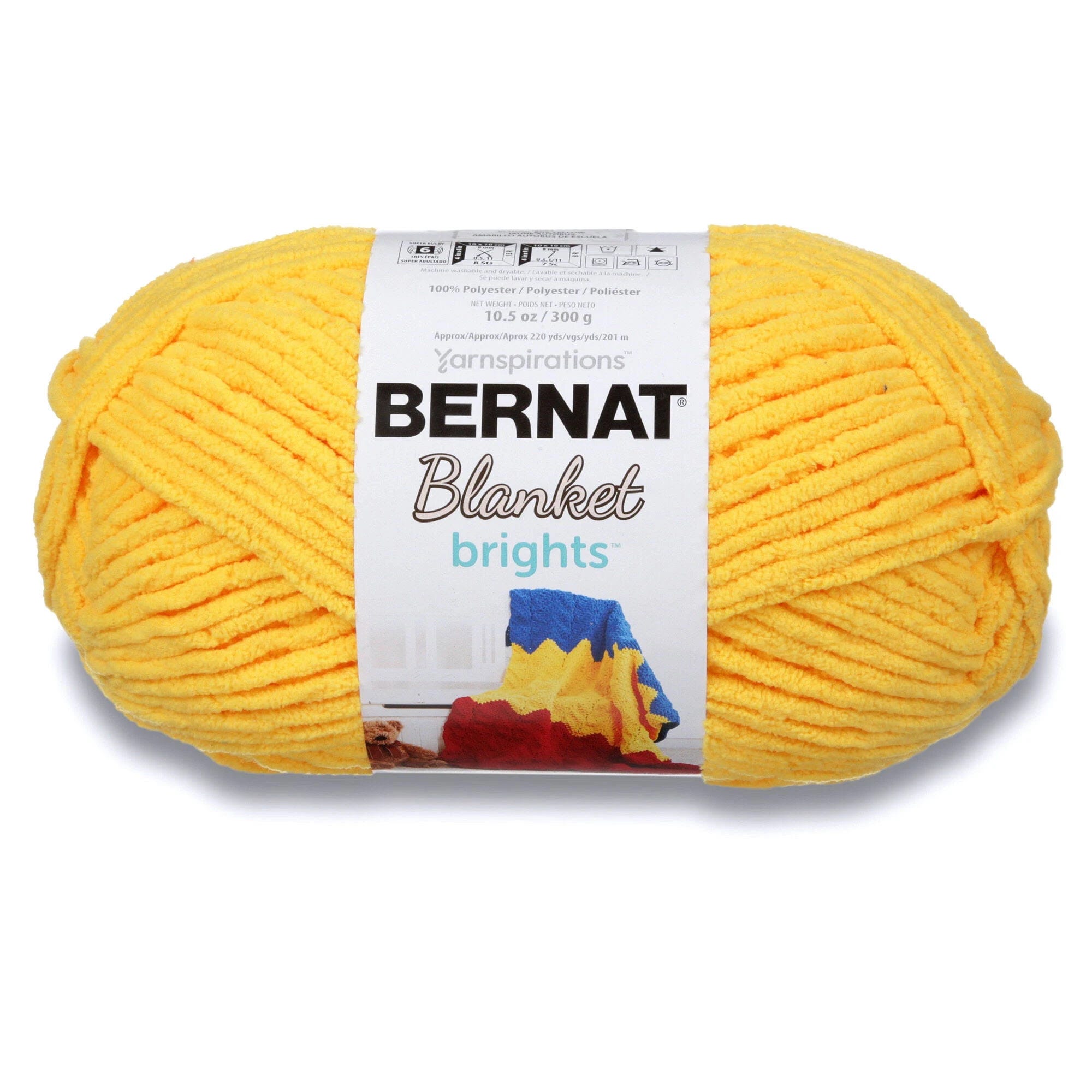 Soft and Cozy School Bus Yellow Bernat Yarn for Blankets | Image