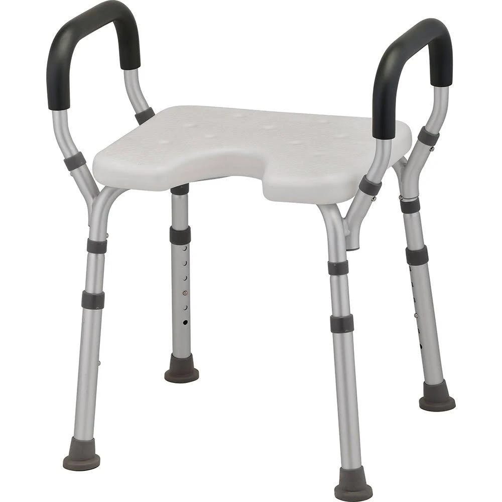 Comfortable Shower Chair with Arms & Supportive Hygienic Cutout | Image