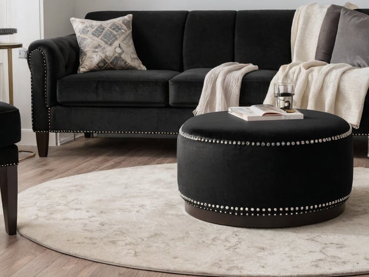 Black-Round-Ottomans-Poufs-3