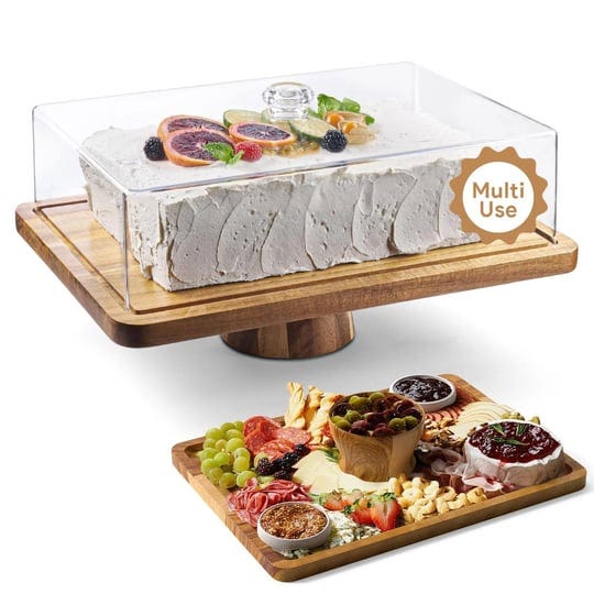 homesphere-acacia-wood-cake-stand-with-lid-rectangular-cake-holder-2-in-1-dessert-table-display-set--1