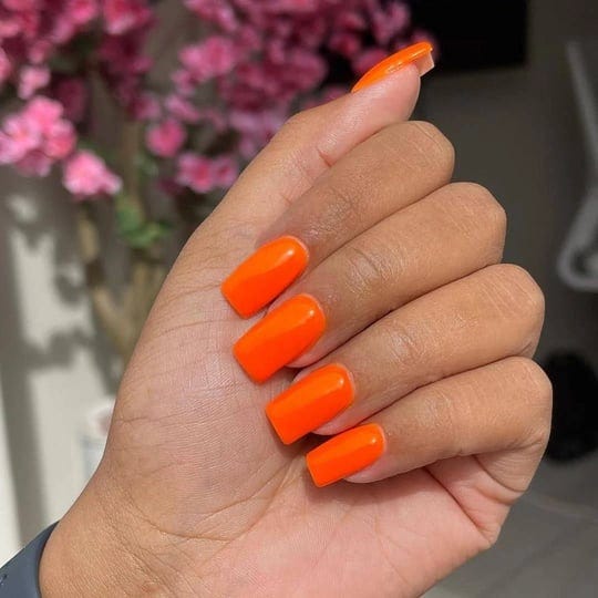 sxvme-orange-press-on-nails-short-medium-squarethick-gel-fake-nails-mediumglossy-pure-colored-acryli-1