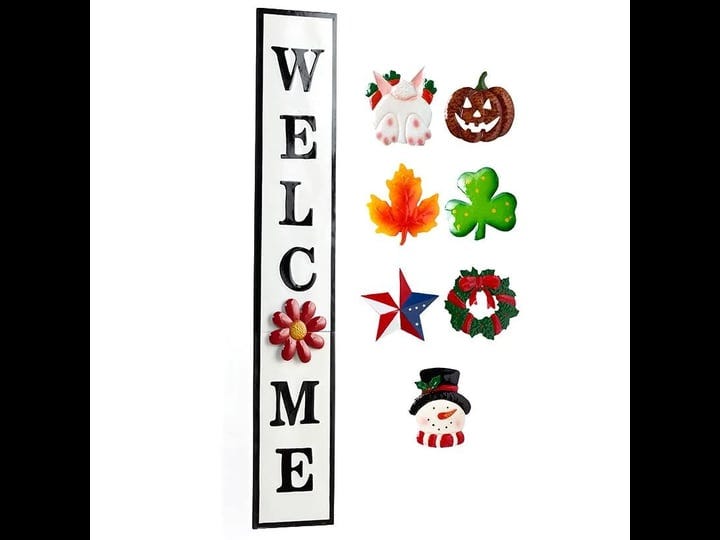 interchangeable-wall-leaning-welcome-sign-with-8-magnetic-season-icons-1