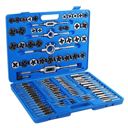 abn-thread-tap-and-die-set-metric-tap-and-die-rethreading-tool-kit-110-piece-1