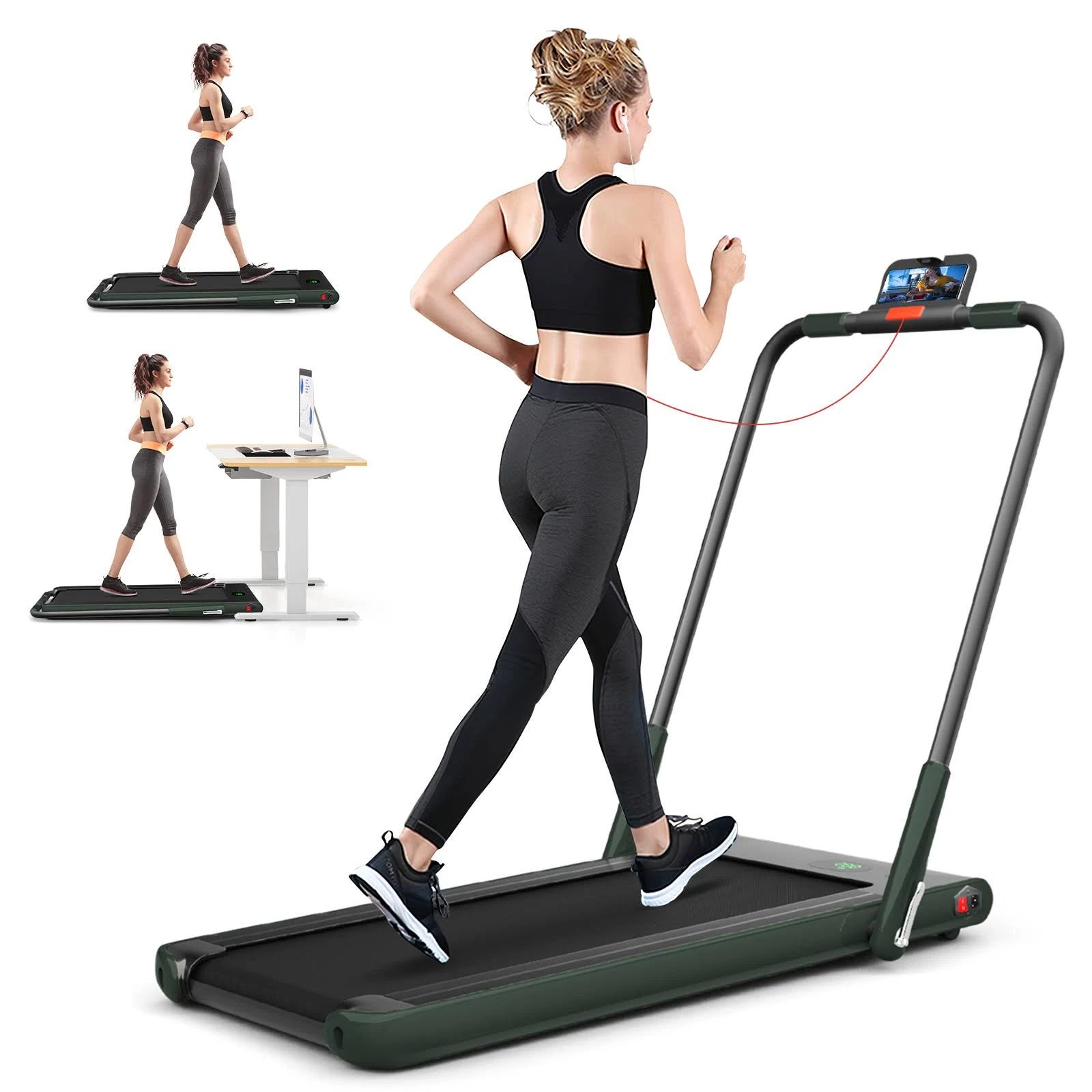 SuperFit Folding Under Desk Treadmill: Quiet and Comfortable 2-in-1 Machine | Image