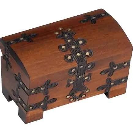 Wooden Leather Treasure Chest by Medieval Collectibles | Image
