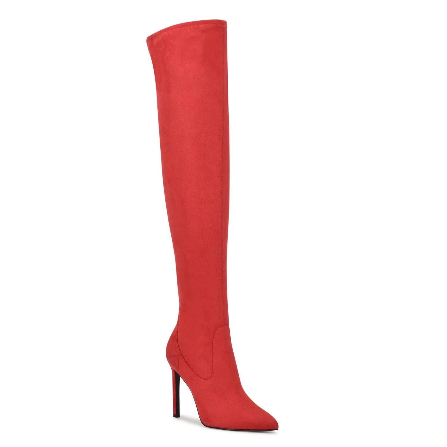 Elegant Red Over the Knee Boots by Nine West | Image