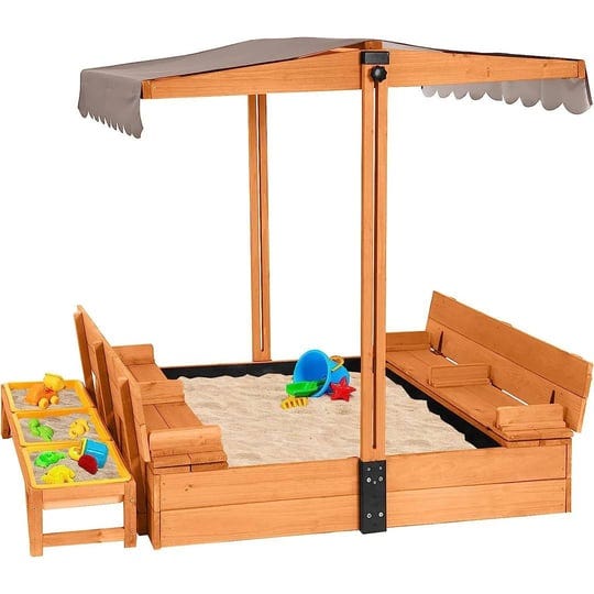 morgete-47-inch-wooden-sandbox-for-kids-with-lid-cover-outdoor-play-2-bench-seats-toy-bin-storage-si-1