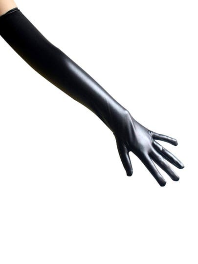 angelique-womens-shiny-wet-look-elbow-length-long-sexy-black-gloves-1