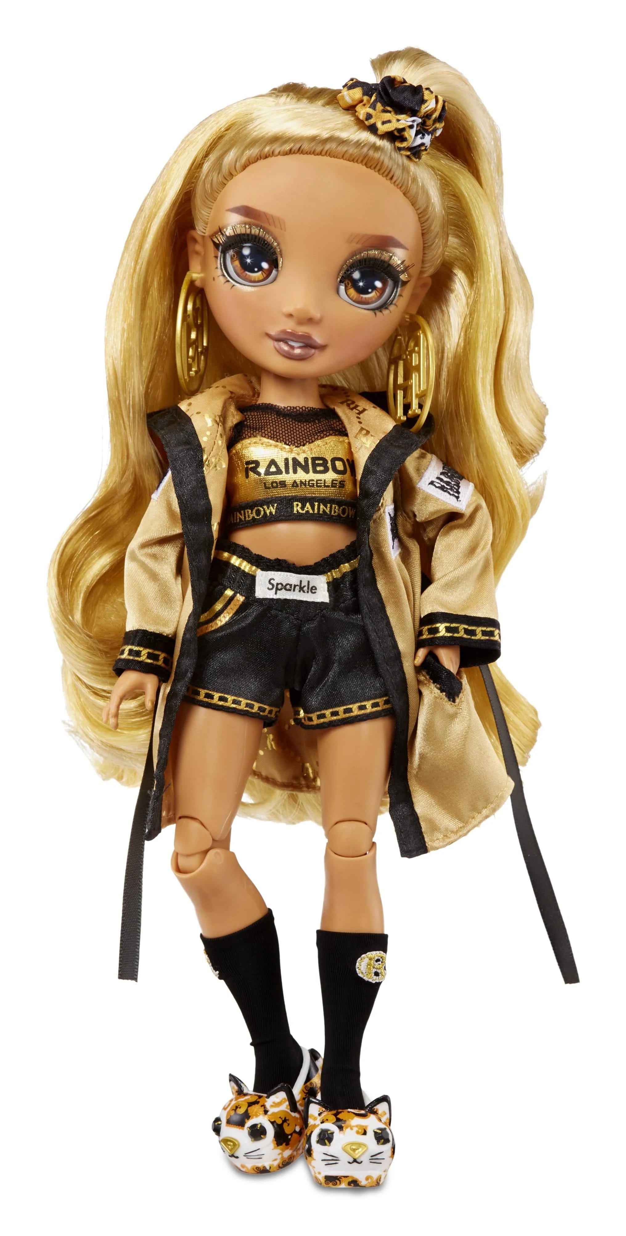 Rainbow High Slumber Party Doll Set - Gold - 10 Pieces | Image