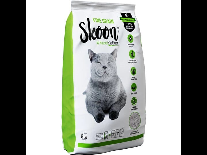 skoon-all-natural-fine-grain-unscented-non-clumping-cat-litter-8-lb-bag-1