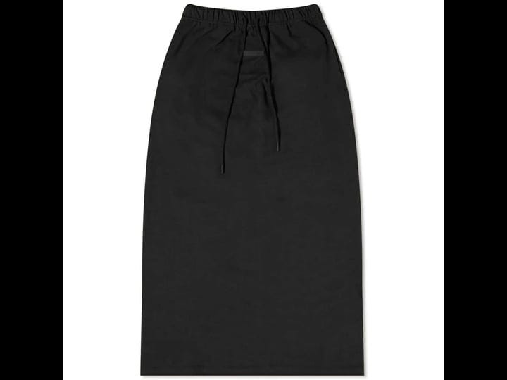 fear-of-god-essentials-womens-jet-black-heavy-long-skirt-size-small-1