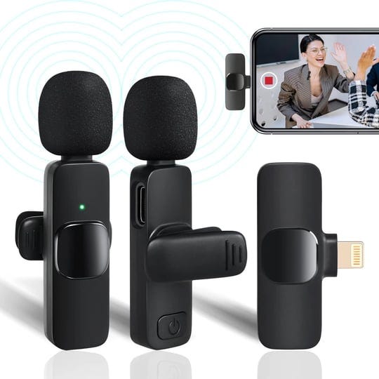 powerfeng-wireless-lavalier-microphone-iphone-android-wireless-mic-for-vlogging-interview-lapel-clip-1