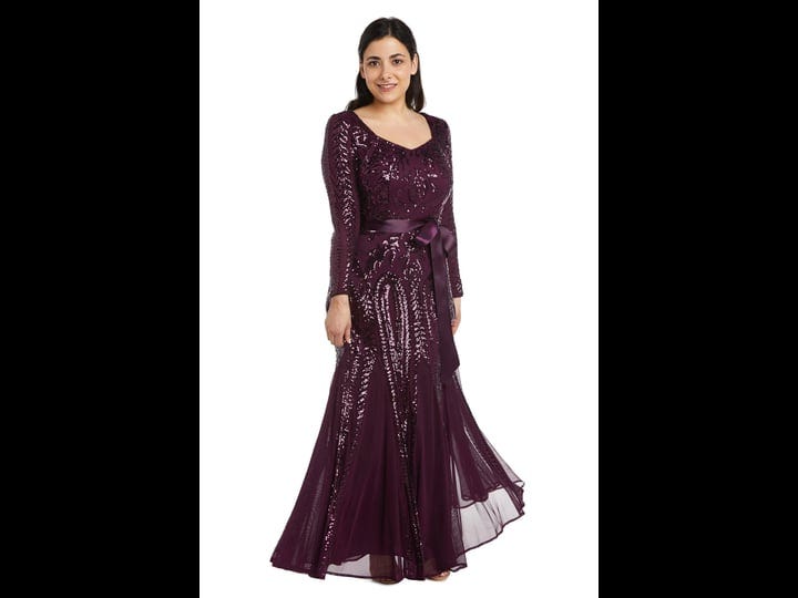 r-m-richards-long-sleeved-sequined-evening-gown-petite-burgundy-6p-1