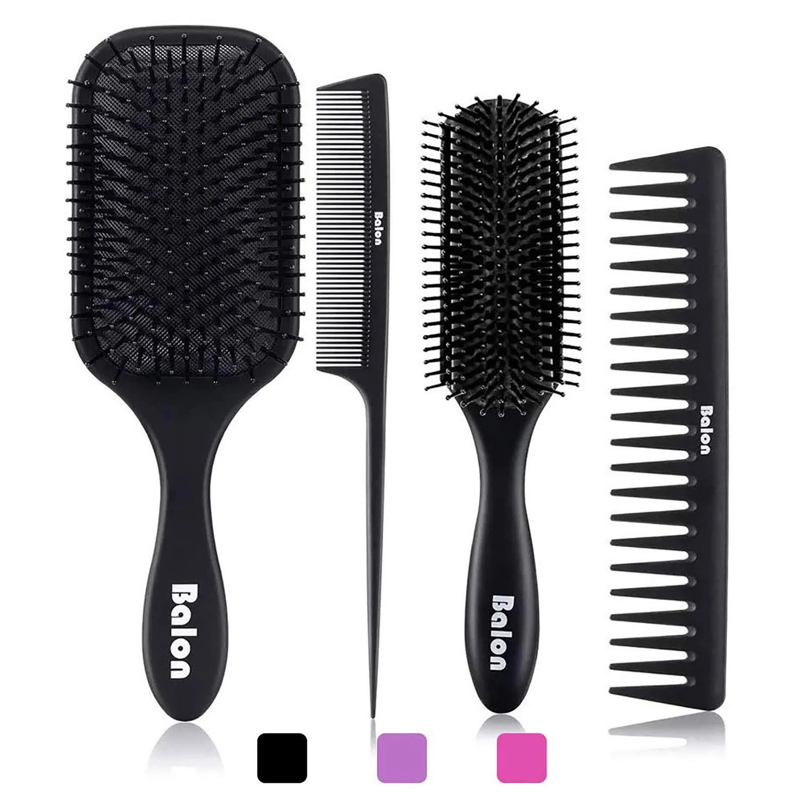 Anti-Static Paddle Brush Set for Wet or Dry Hair | Image