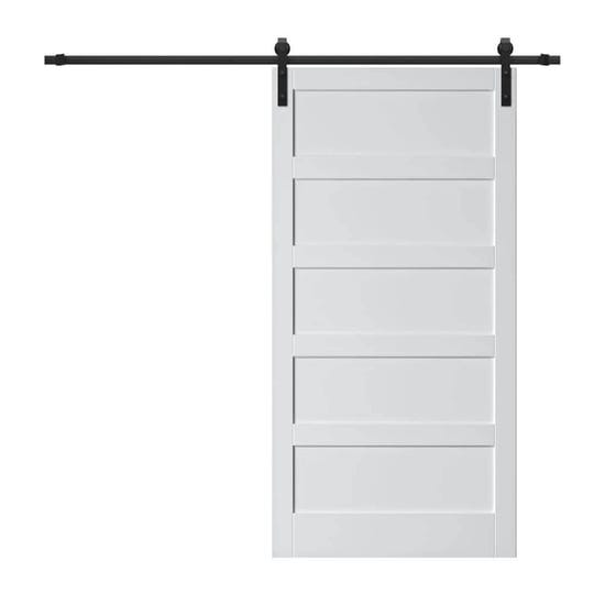 42-in-x-84-in-paneled-5-lites-white-mdf-with-pvc-prefinished-sliding-barn-door-slab-with-installatio-1