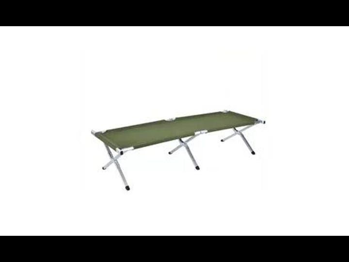 us-green-folding-camping-cot-car-tent-durable-canvas-sleeping-outdoor-steel-1