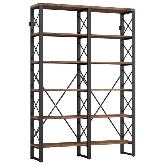 ironck-bookshelf-double-wide-6-tier-76-h-open-large-bookcase-industrial-style-shelves-wood-and-metal-1