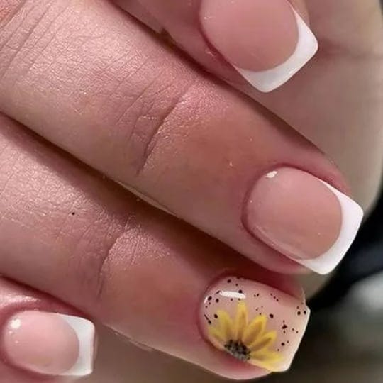 hnapa-french-tip-press-on-nails-short-square-fake-nails-with-sunflower-spot-designs-acrylic-nails-pr-1