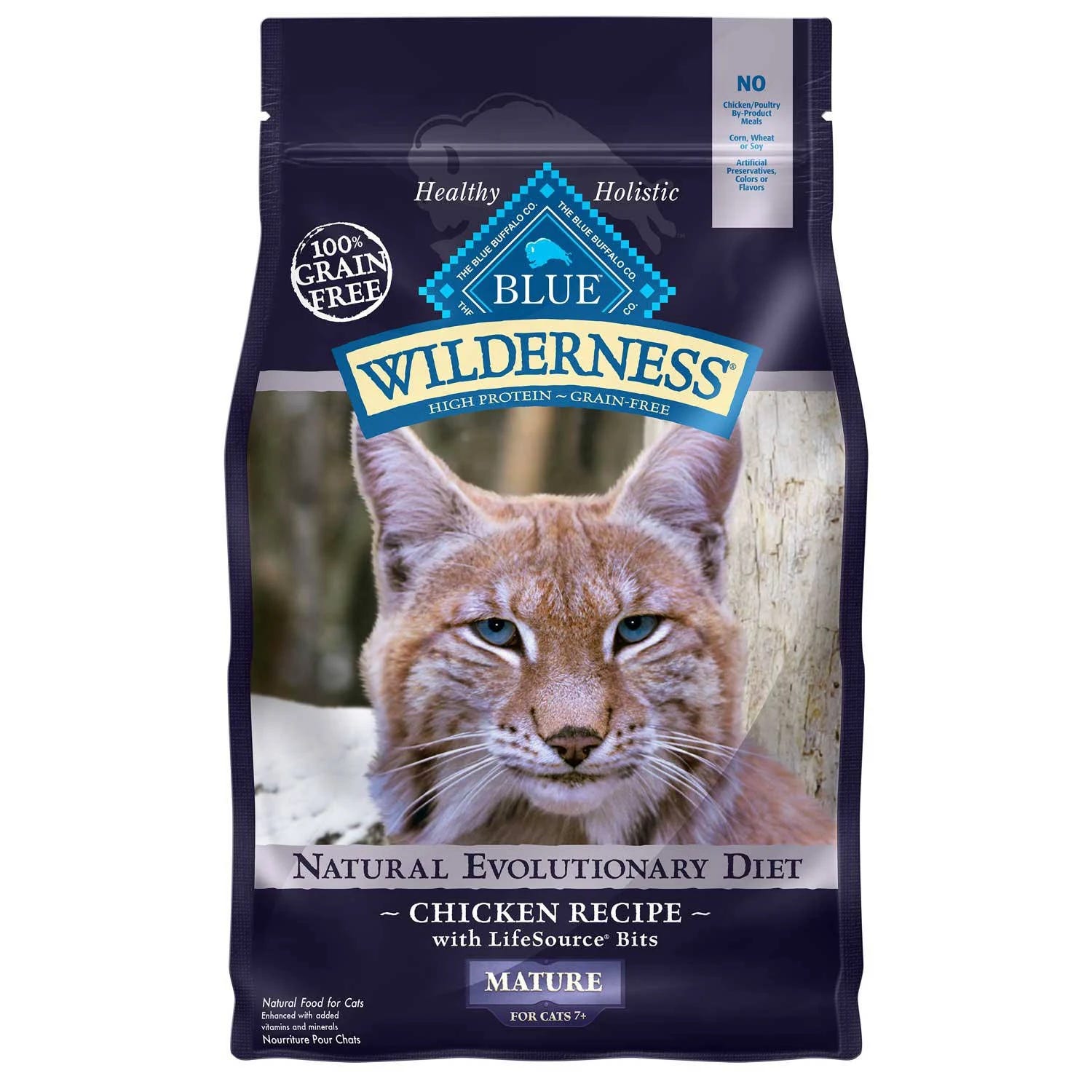 Blue Buffalo Wilderness Grain-Free Mature Cat Food - Nutrient-Rich, Chicken-Free Option | Image