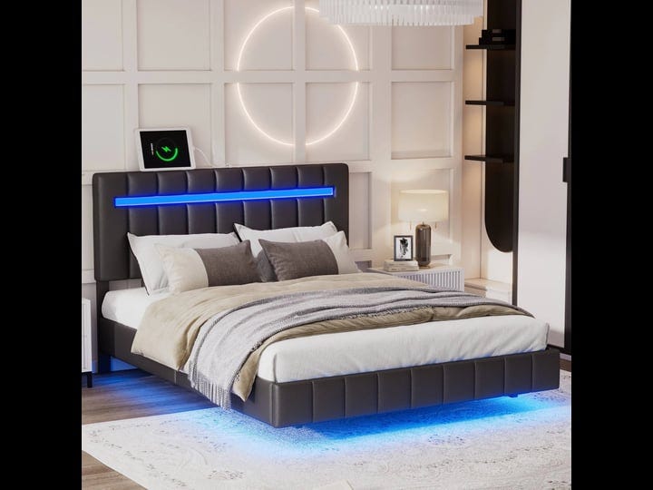 full-size-floating-bed-frame-with-led-lights-and-usb-charging-modern-upholstered-platform-led-bed-fr-1