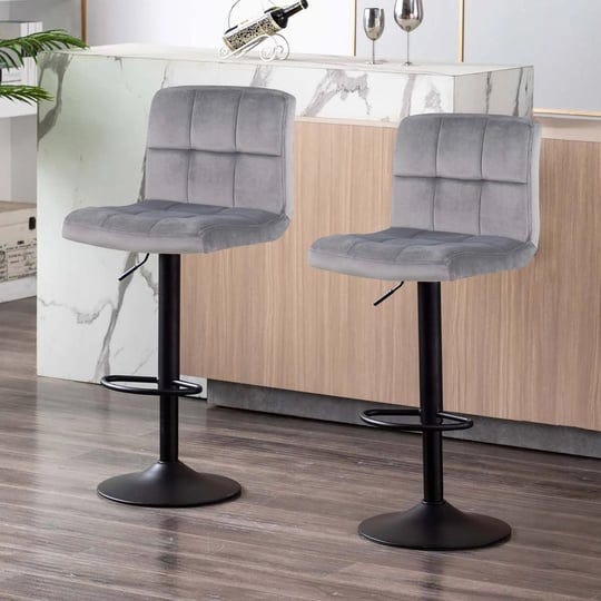 duhome-set-of-2-adjustable-swivel-velvet-bar-stool-chairs-counter-stools-breakfast-chairs-grey-1