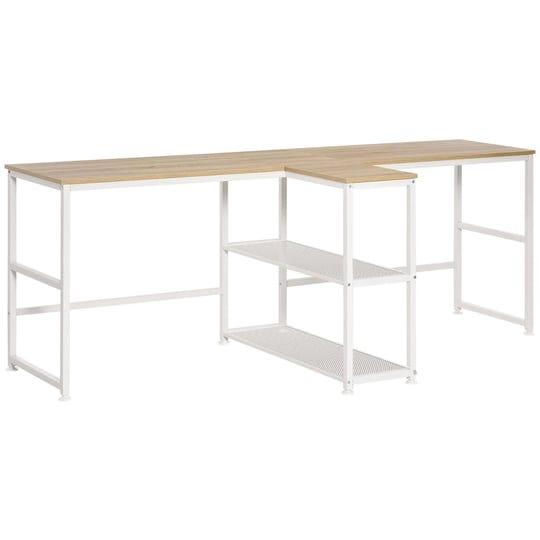 homcom-83-two-person-computer-desk-with-2-storage-shelves-double-des-1