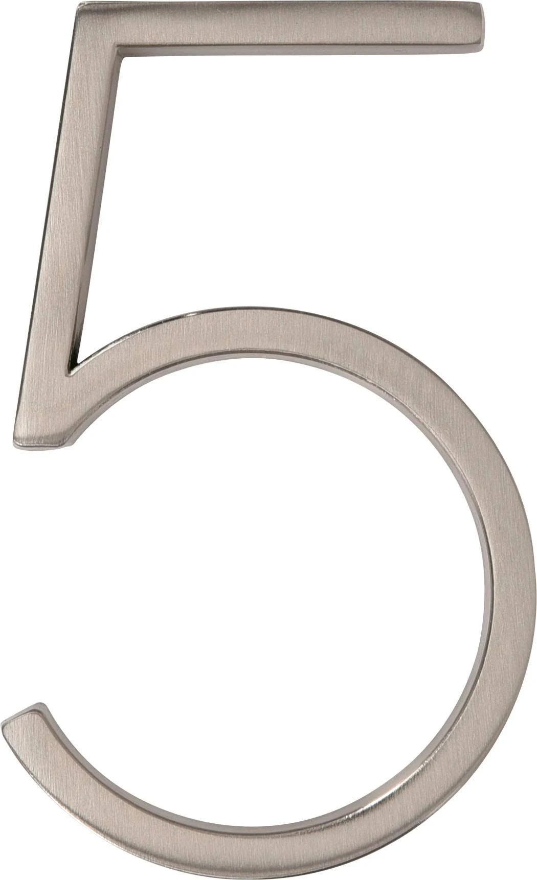 Distinctions Elegant 5-in Nickel House Number | Image