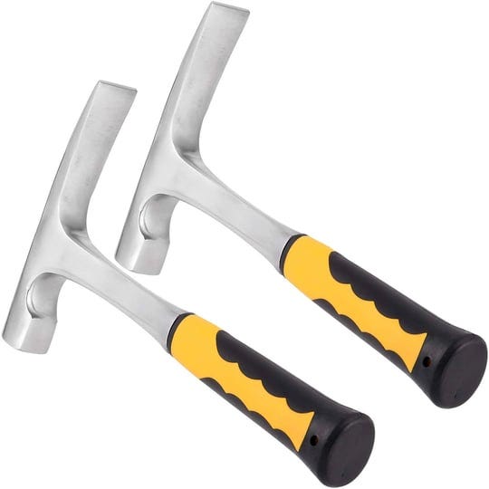 zeonhak-2-pcs-32-oz-11-2-inches-rock-pick-hammer-with-skid-handle-all-steel-drop-forged-masonry-hamm-1