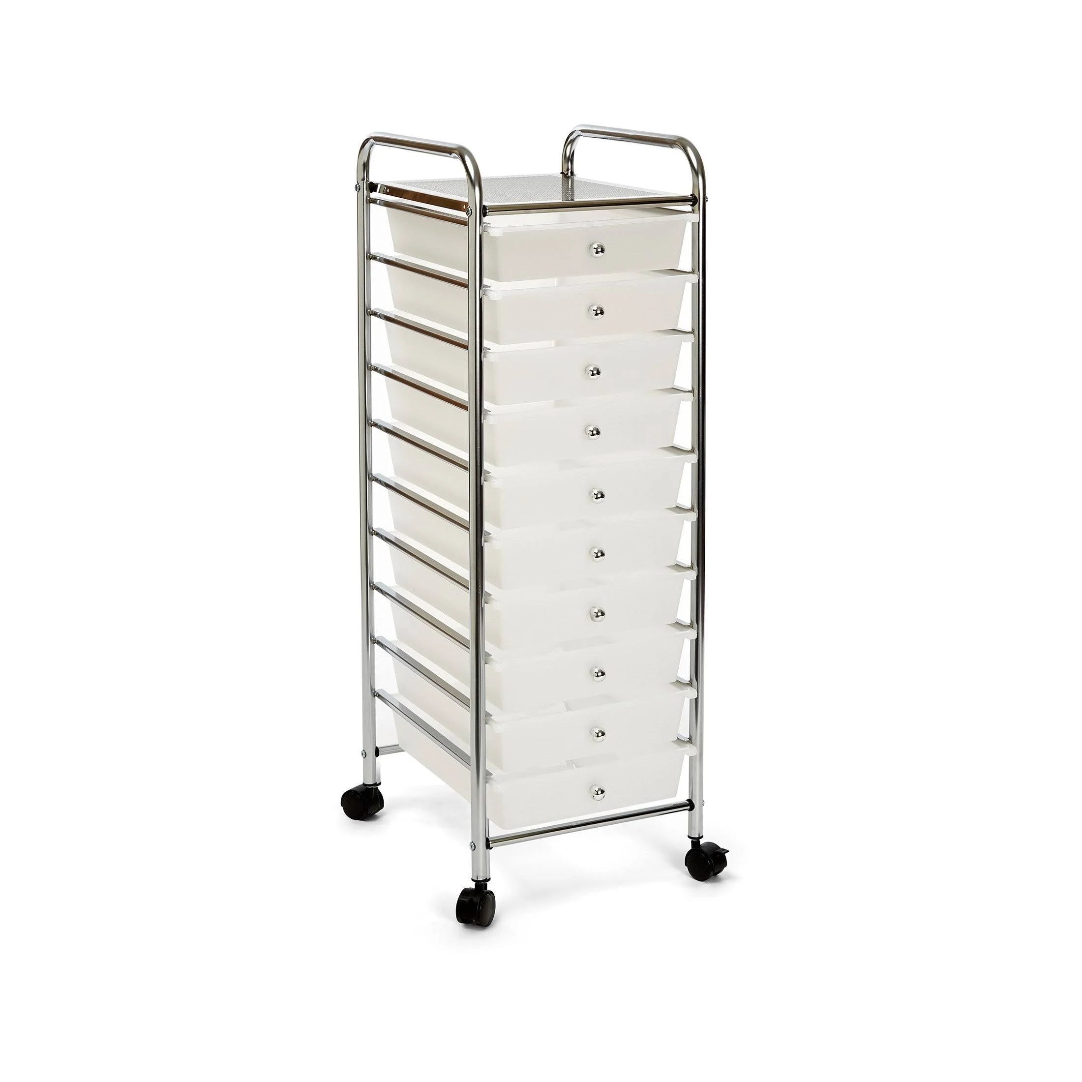 Practical 10 Drawer Rolling Cart - Clear Storage Solutions | Image