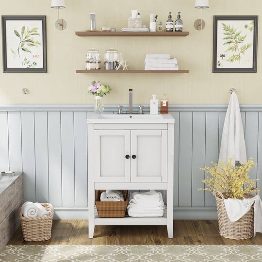 solid-wood-bathroom-vanity-with-ceramic-sink-white-1