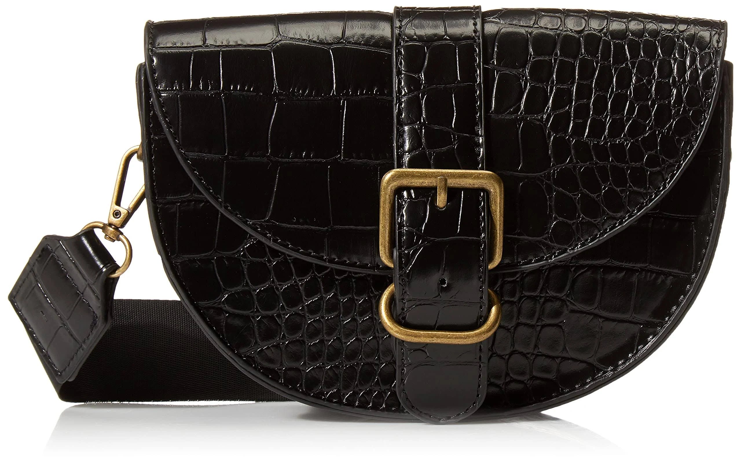 Black Mini Crossbody Bag by The Drop with Adjustable Strap | Image