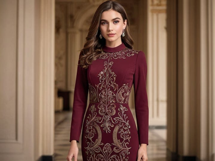 Burgundy-Dress-For-Women-3