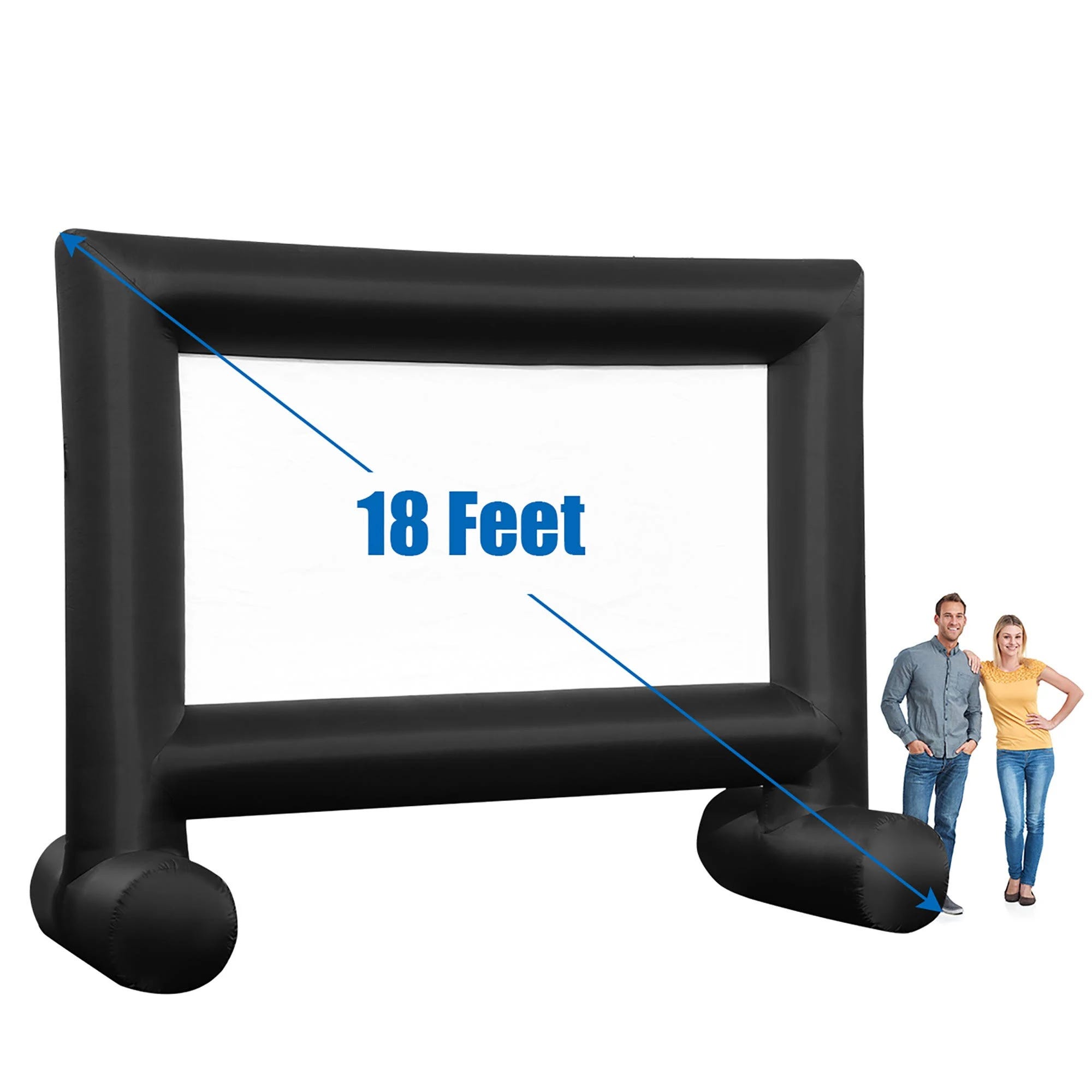 Costway 18ft Inflatable Outdoor Projector Screen with Blower | Image