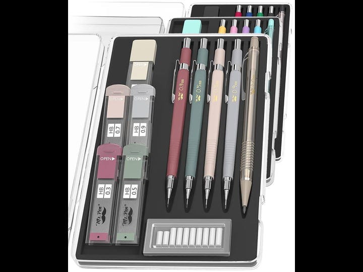 mr-pen-mechanical-pencil-set-with-leads-and-eraser-refills-5-sizes-0-3-0-5-0-7-0-9-and-2-millimeters-1