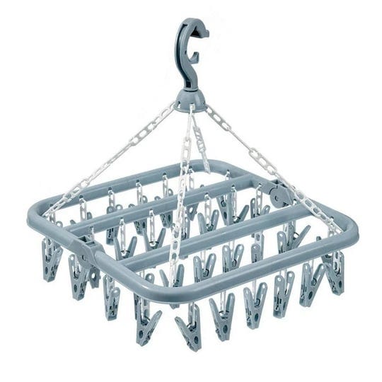 alladaga-clothes-drying-hanger-with-32-clips-and-drip-foldable-hanging-rack-light-blue-1