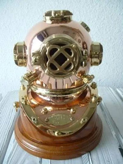 5-5-polished-brass-copper-mark-v-dive-helmet-w-wood-base-1