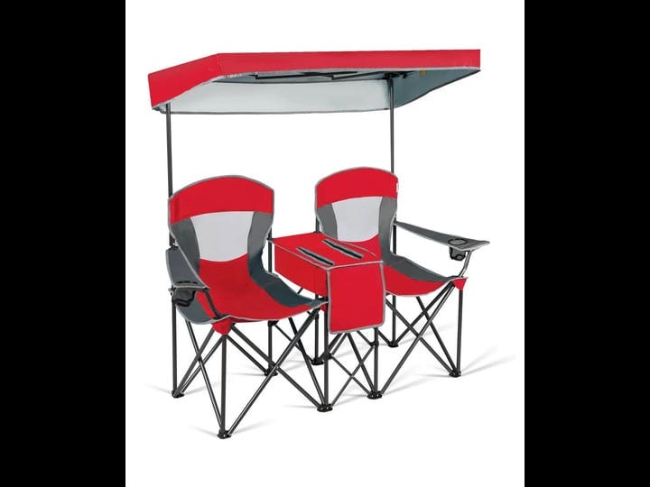 costway-goplus-portable-folding-camping-canopy-chairs-w-cup-holder-cooler-outdoor-red-1