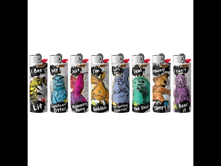 bic-special-edition-party-animal-series-lighters-set-of-8-lighters-1