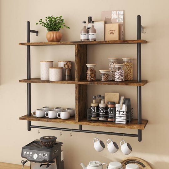 bestier-floating-pipe-shelving-kitchen-shelves-wall-mounted-3-tier-41-5-ladder-coffee-bar-shelf-hang-1