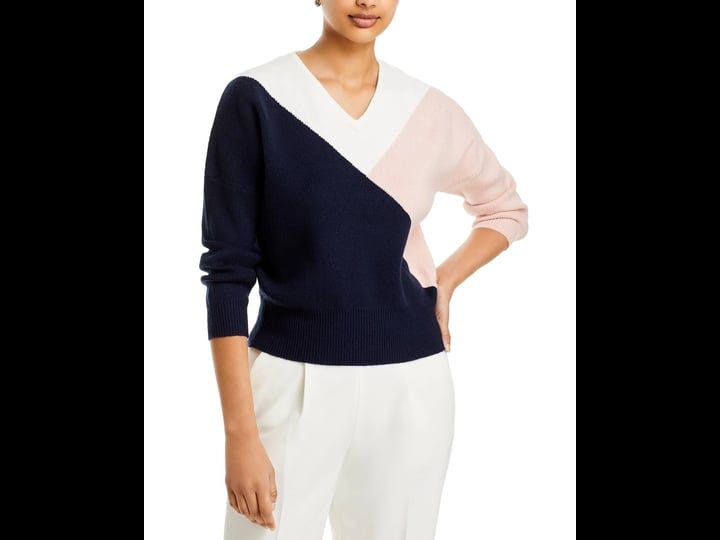 t-tahari-womens-v-neck-color-block-sweater-small-1
